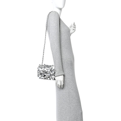 Chanel Sequin Mini Rectangular Flap Silver 2 of 11