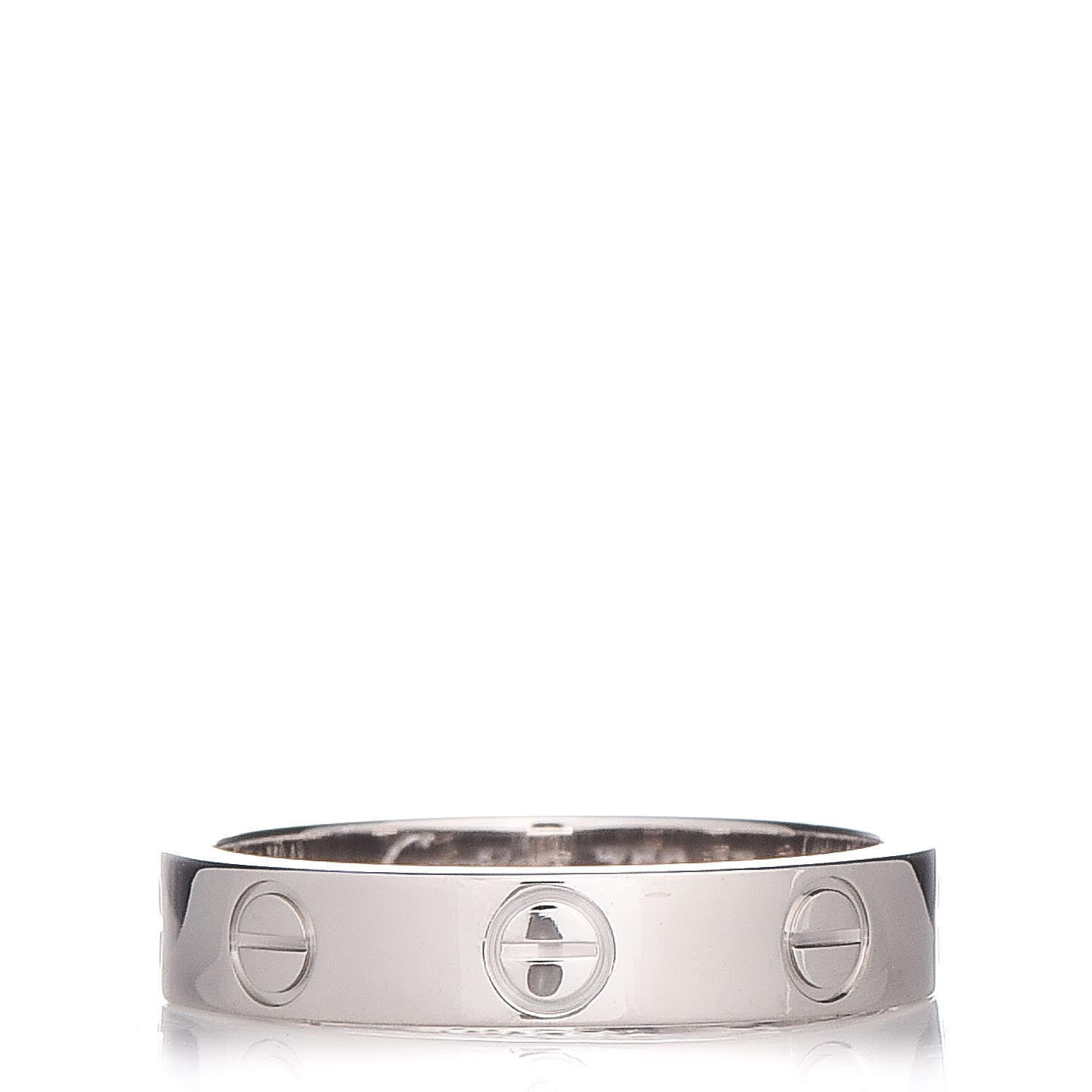 Cartier 18K White Gold 3.5mm LOVE Wedding Band Ring 49 4.75 1 of 4