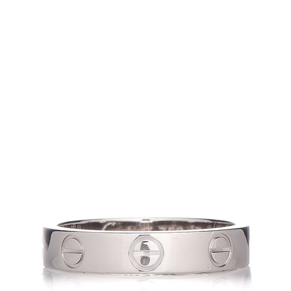 Cartier 18K White Gold 3.5mm LOVE Wedding Band Ring 49 4.75 1 of 4