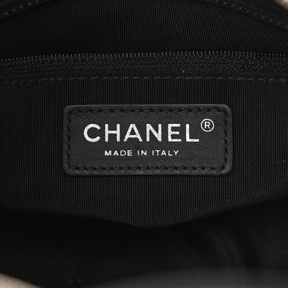 Chanel Calfskin Quilted Feather Weight Bowling Bag Black Ivory 6 of 10