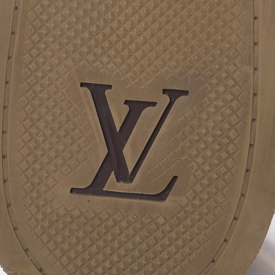 Louis Vuitton Calfskin Monogram High Top Sneakers 36 Brown 8 of 11