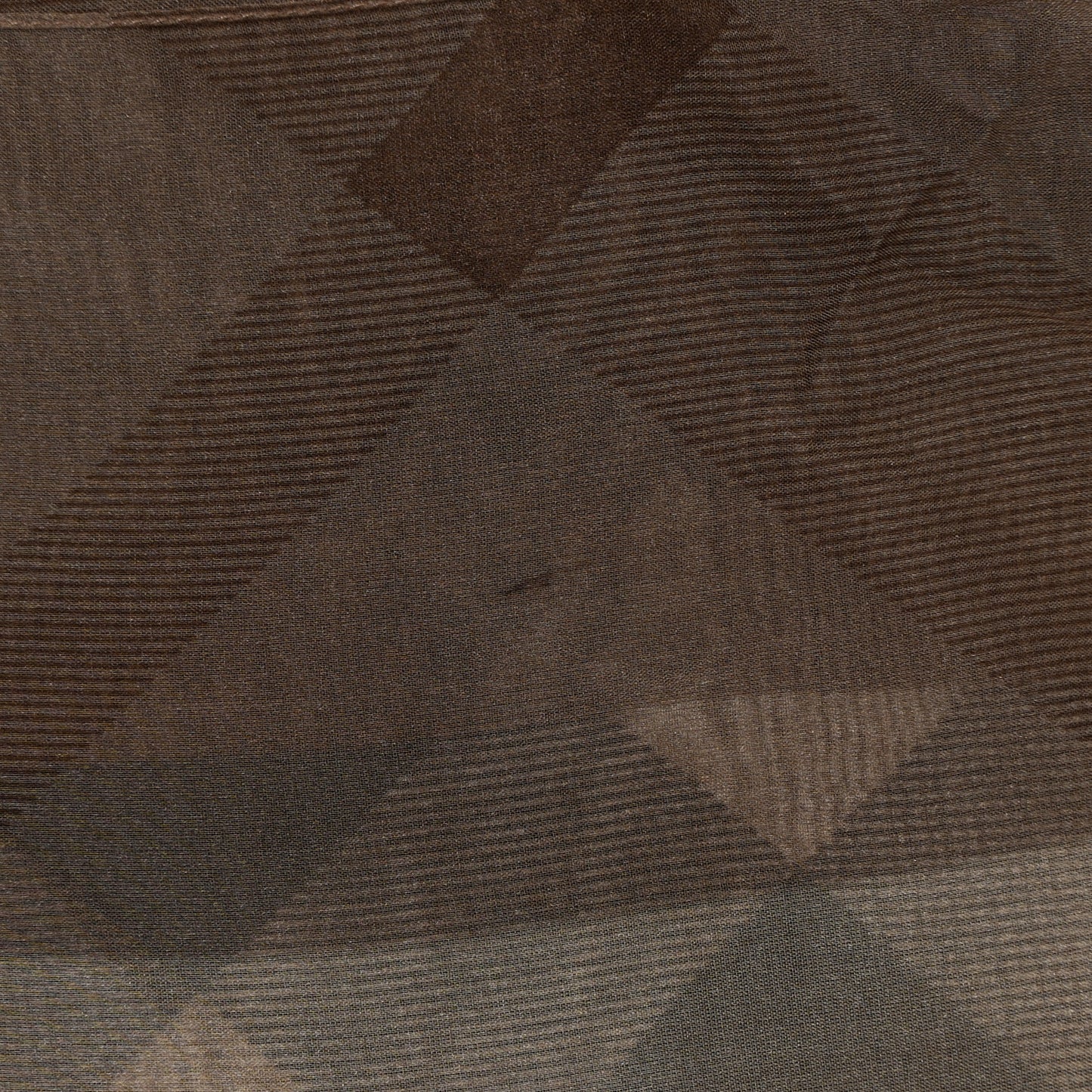 Silk Chiffon Smoked Check Colour Block Scarf Trench