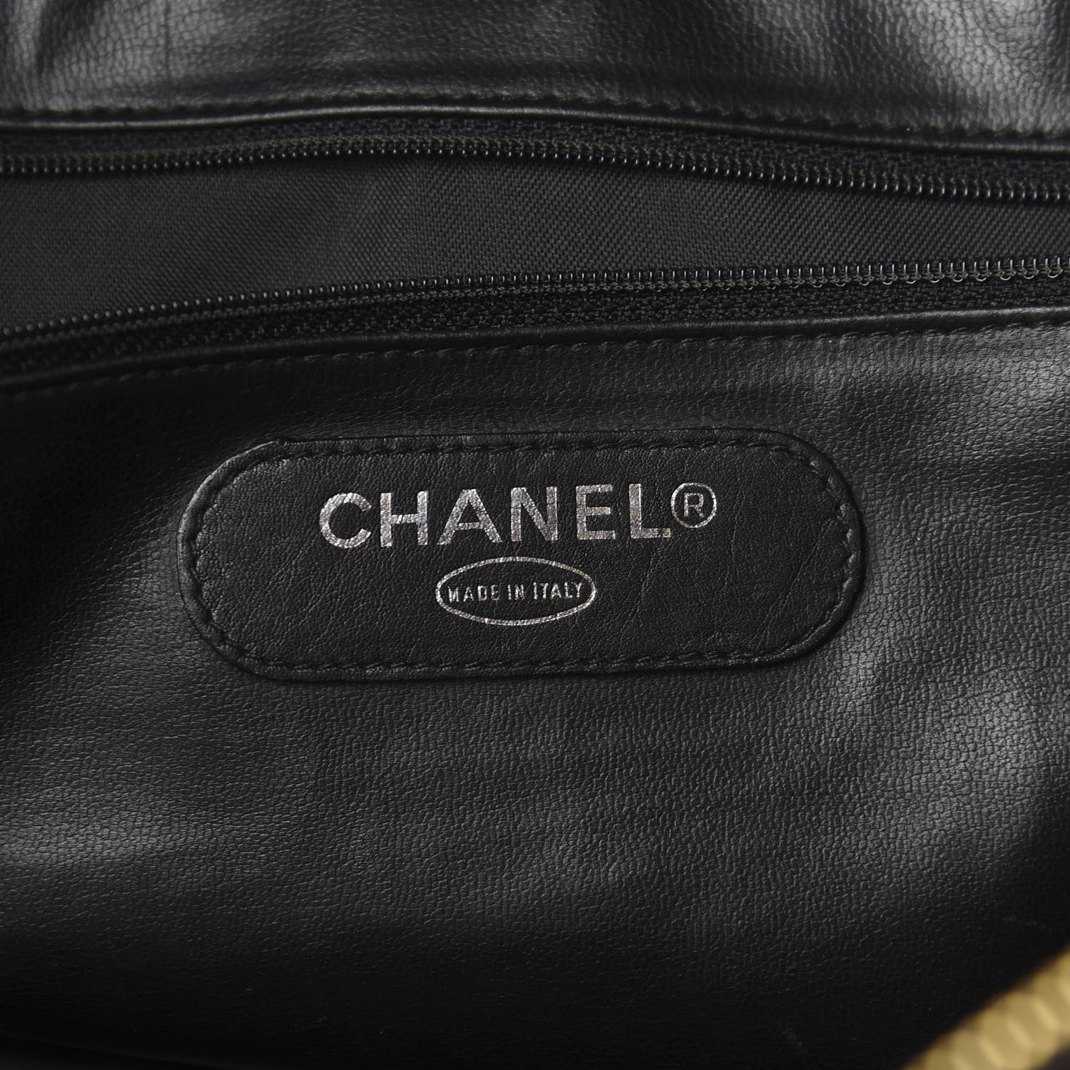 Chanel Calfskin Stitched Shopper Tote Black 6 of 10