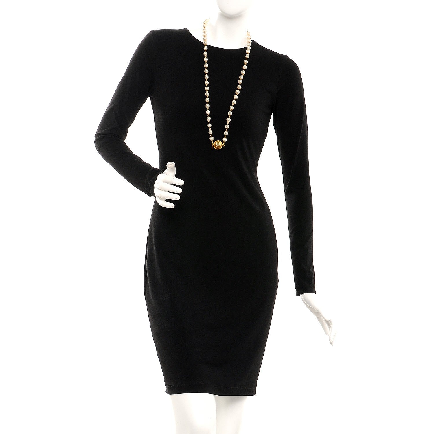 Chanel Pearl CC Medallion Long Necklace Gold 2 of 6