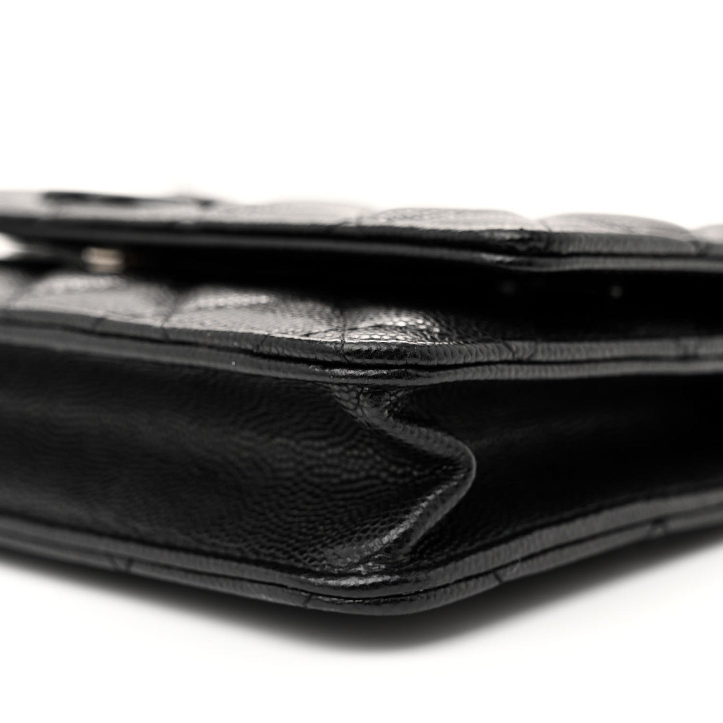 Caviar Quilted My Everything Wallet On Chain WOC Black