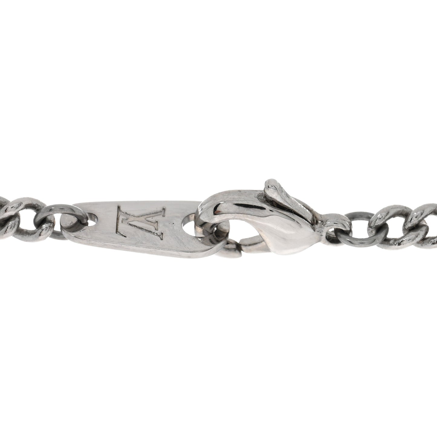 LV Stone Lockit Pendant Necklace Silver