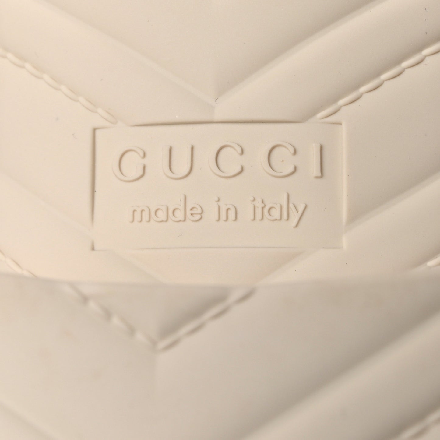 Rubber Gucci Logo Womens Platform 20/60mm Slide Sandals 38 Mystic White
