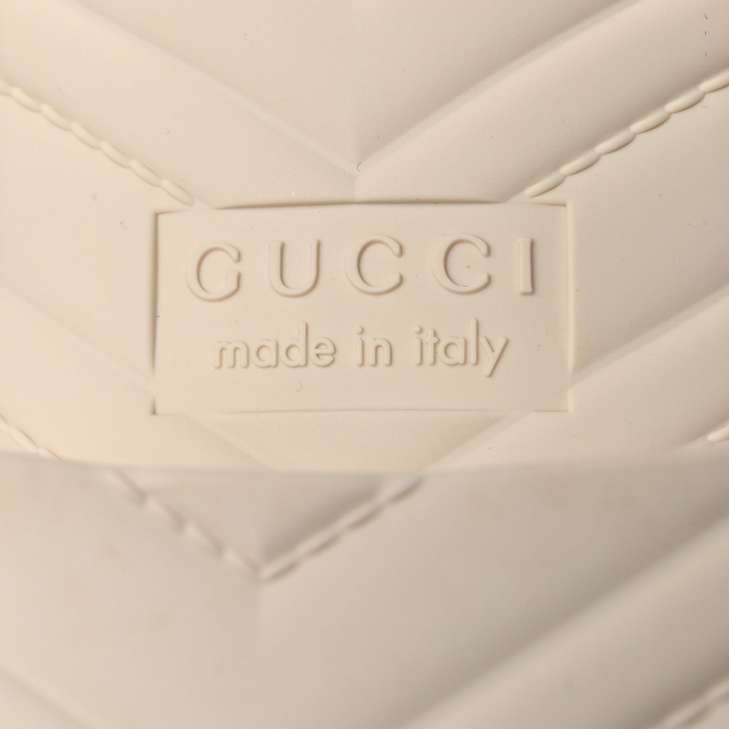 Gucci Rubber Gucci Logo Womens Platform 20/60mm Slide Sandals 38 Mystic White 8 of 11