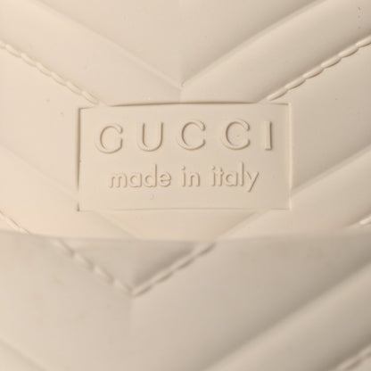 Gucci Rubber Gucci Logo Womens Platform 20/60mm Slide Sandals 38 Mystic White 8 of 11