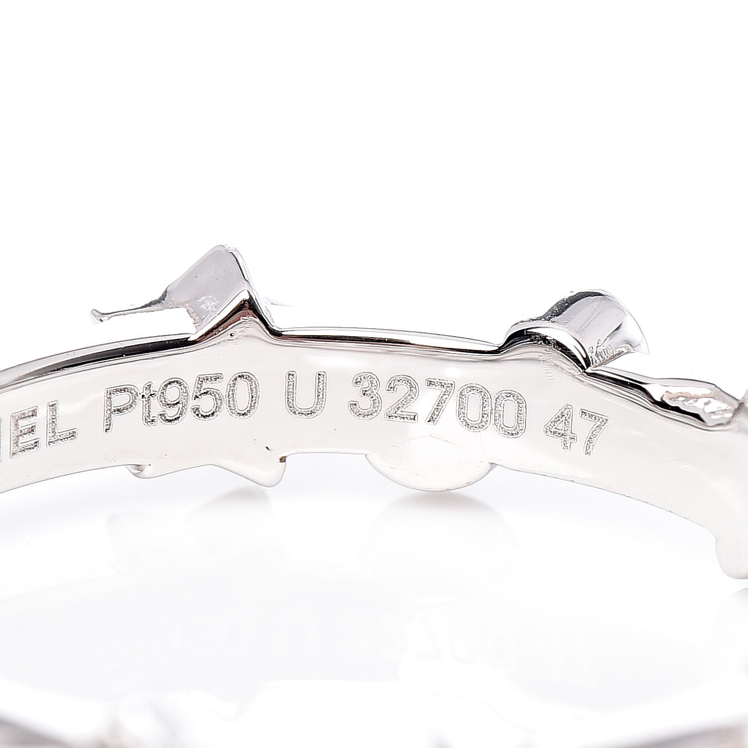 Chanel Platinum Diamond Comete Band Ring 47 4 5 of 5