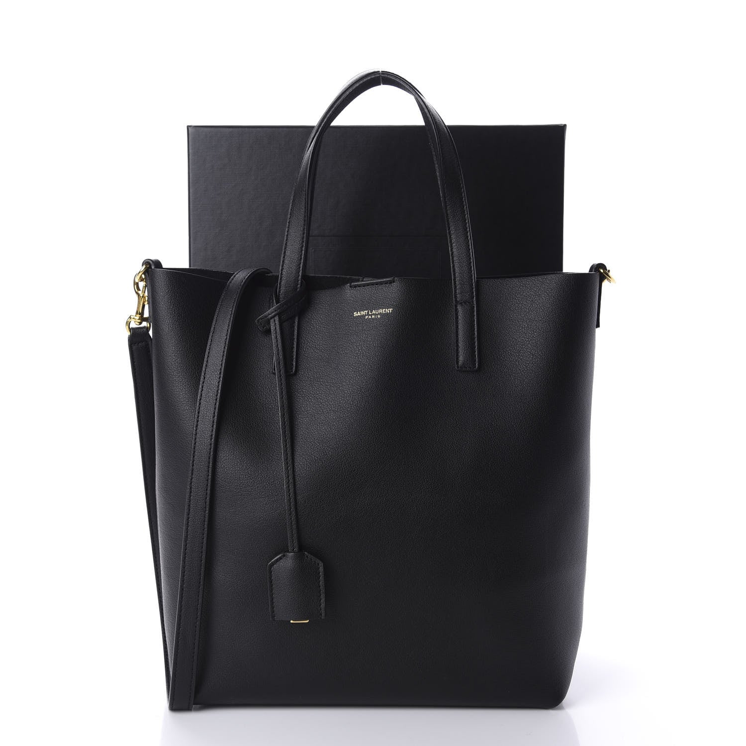 Saint Laurent Calfskin Toy Shopping Tote Black 12 of 12