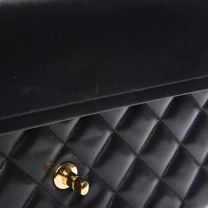 Chanel Lambskin Quilted Jumbo Double Flap Black 12 of 13