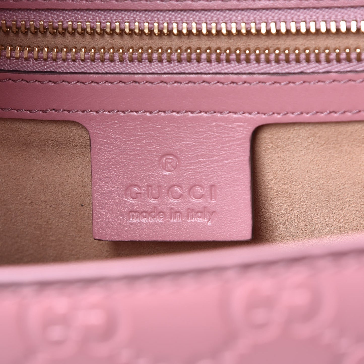 Guccissima Signature Medium Padlock Shoulder Bag Rose Baby Candy