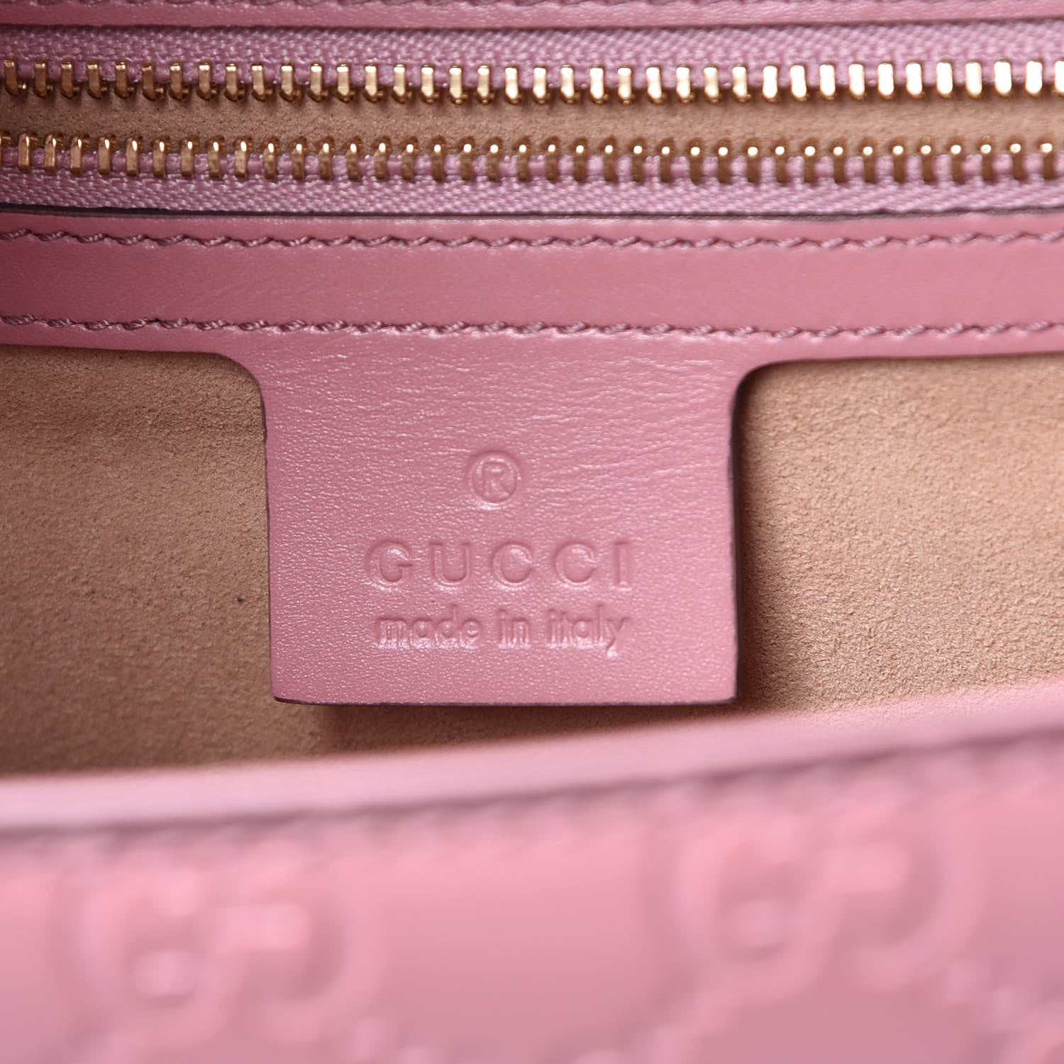 Gucci Guccissima Signature Medium Padlock Shoulder Bag Rose Baby Candy 6 of 9