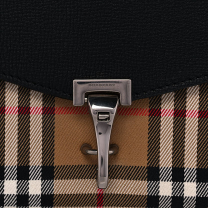 Burberry Derby Calfskin Vintage Check Small Macken Crossbody Bag Black 9 of 15
