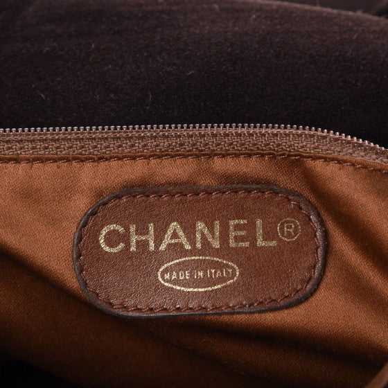 Suede CC Tassel Messenger Flap Bag Brown