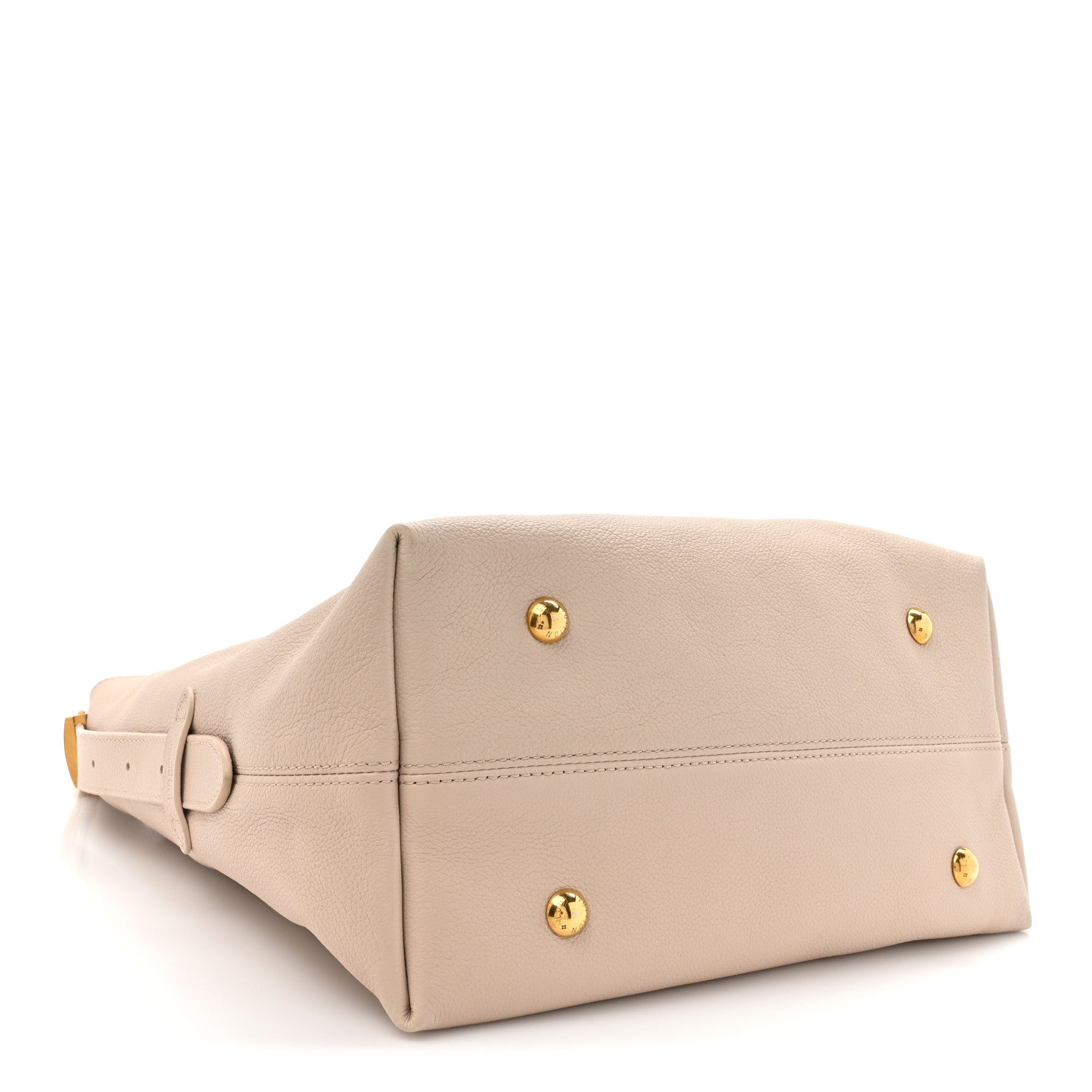 Louis Vuitton Grained Calfskin Low Key Hobo MM Limestone 4 of 13
