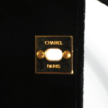 Chanel Velvet Quilted Mini Evening Flap Bag Black 6 of 10