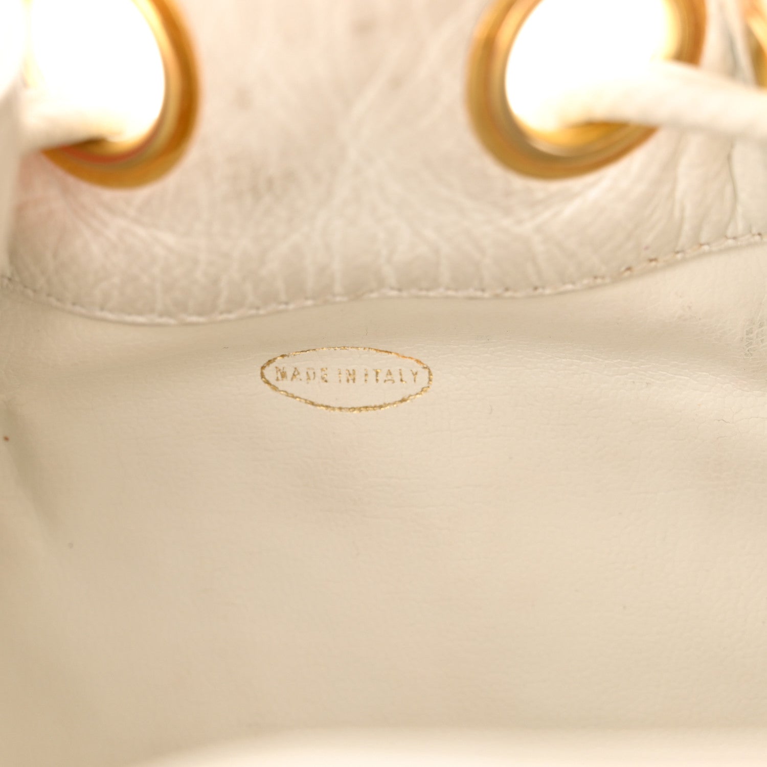 Chanel Lambskin CC Drawstring Bucket Bag White 8 of 20