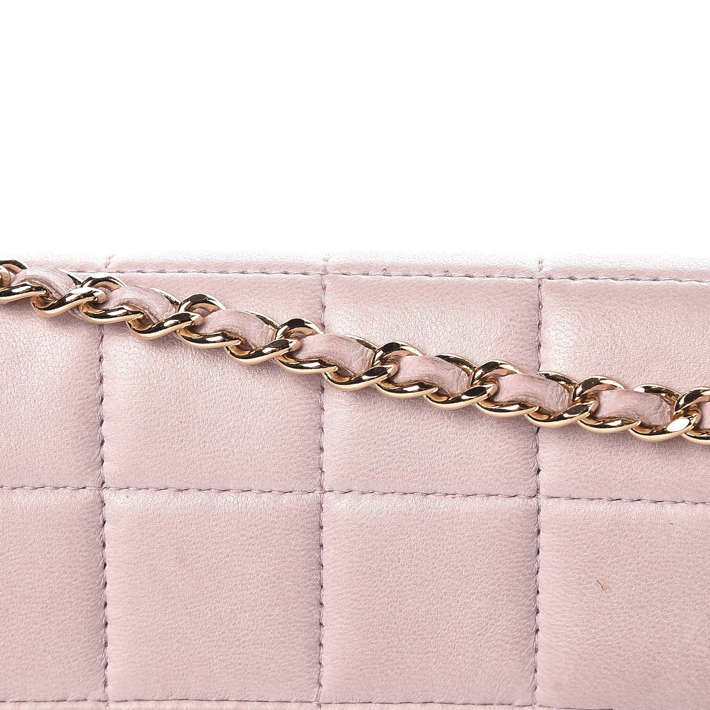 Lambskin East West Chocolate Bar Flap Pink