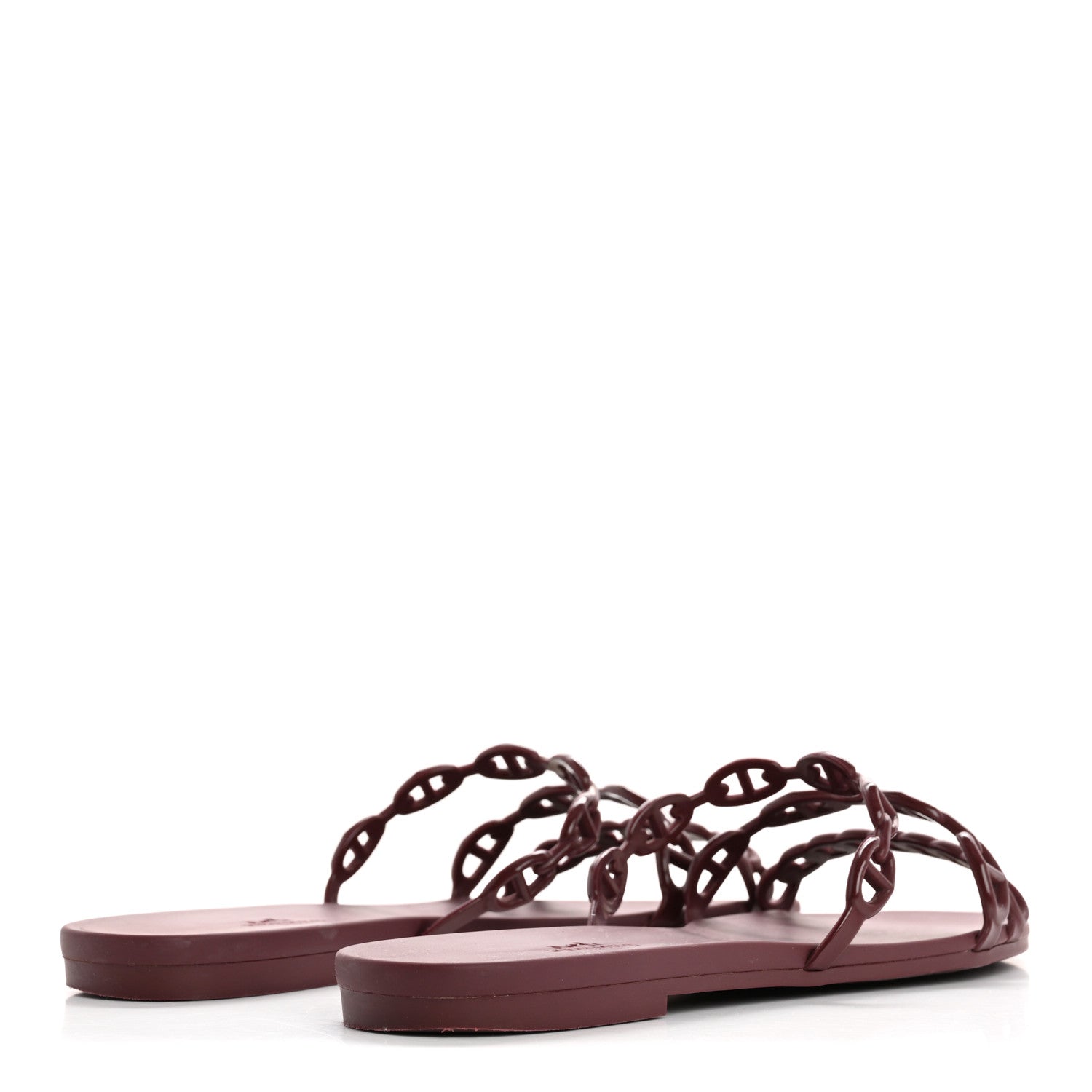 Hermes TPU Rivage Sandals 40 Bordeaux 5 of 9