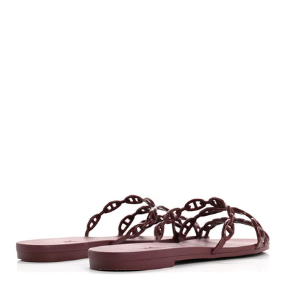 Hermes TPU Rivage Sandals 40 Bordeaux 5 of 9