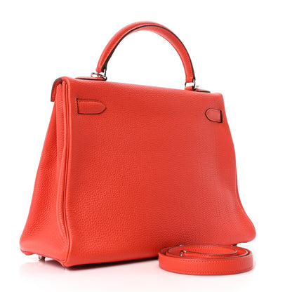 Hermes Togo Kelly Retourne 32 Capucine 5 of 19