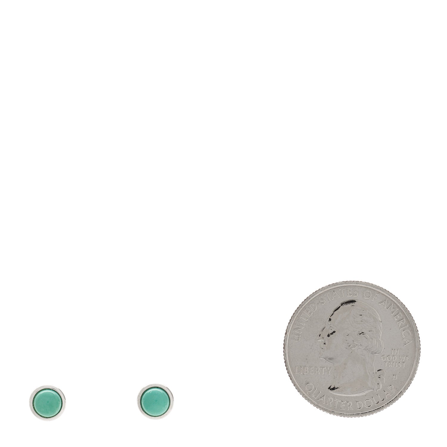 Tiffany Sterling Silver Turquoise Color By The Yard Earrings 2 of 4
