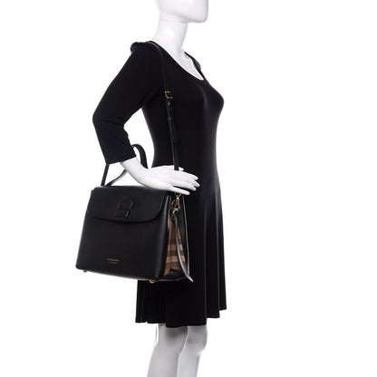 Burberry Derby Calfskin House Check Medium Camberley Black 2 of 15