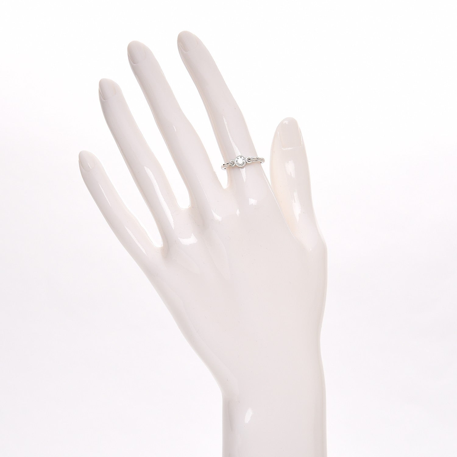 Tiffany Platinum Diamond Elsa Peretti Swan Ring 5.25 2 of 5