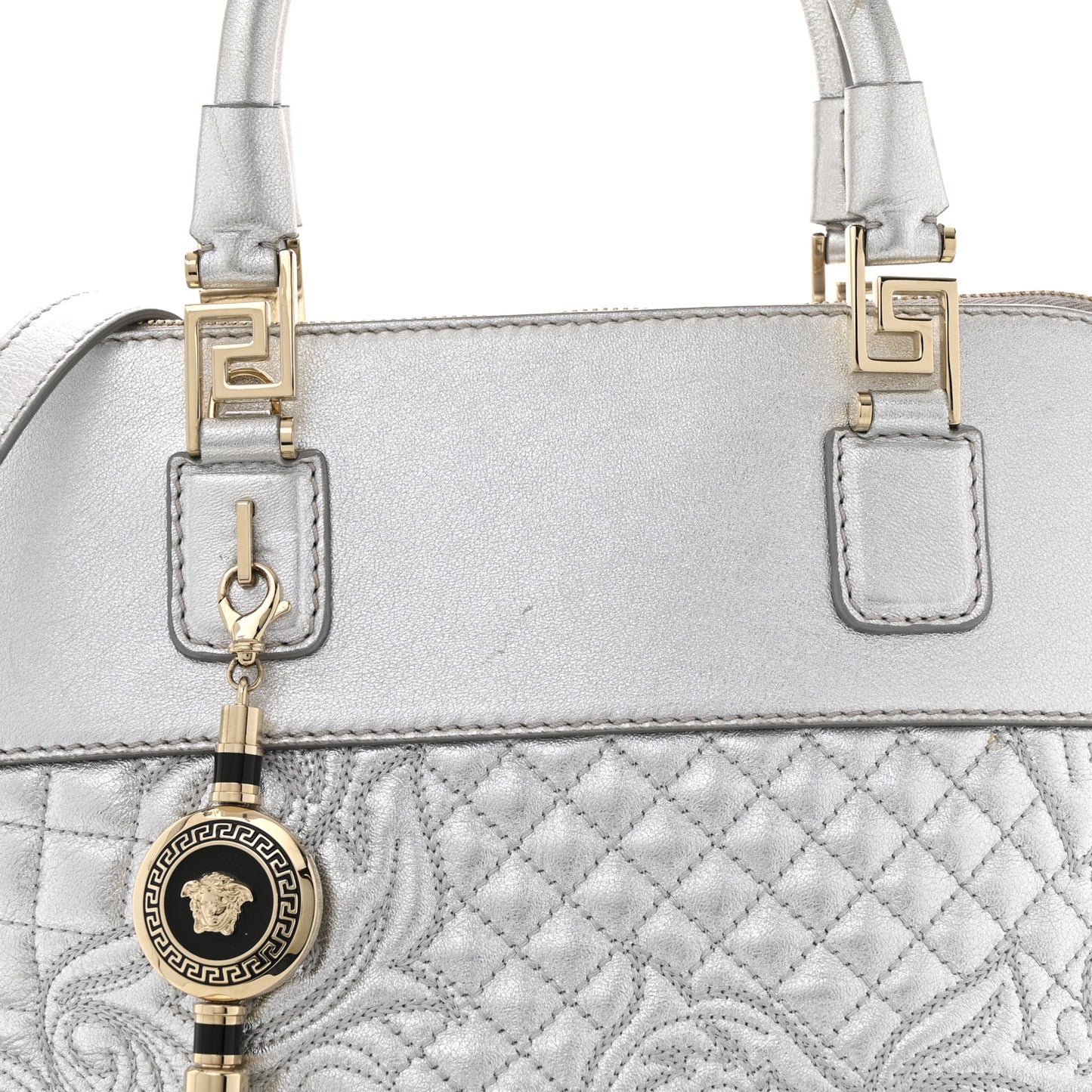 Metallic Quilted Nappa Altea Vanitas Lady Athena Silver