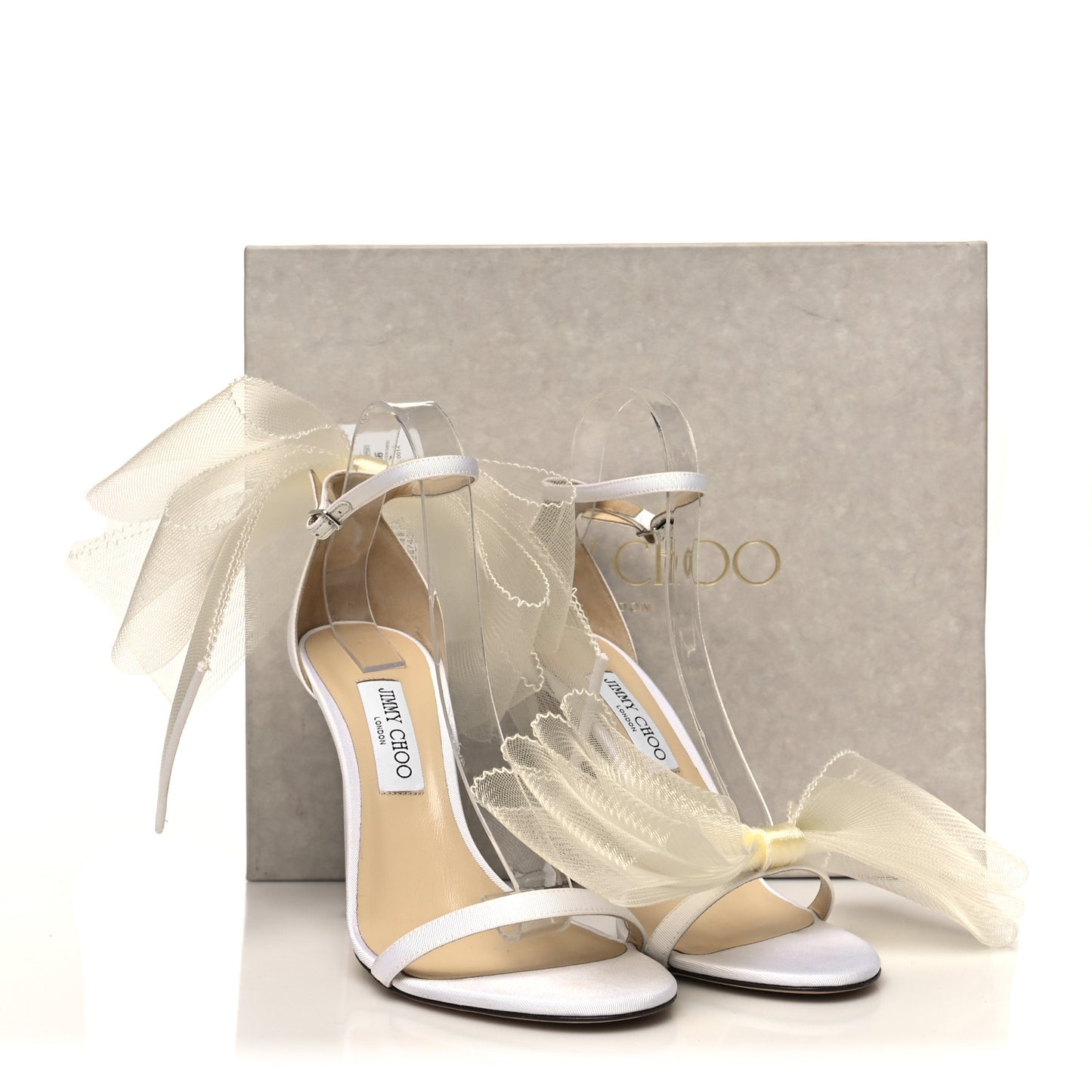 Grosgrain Asymmetric Mesh Fascinator Aveline 100 Bow Sandals 41 Latte