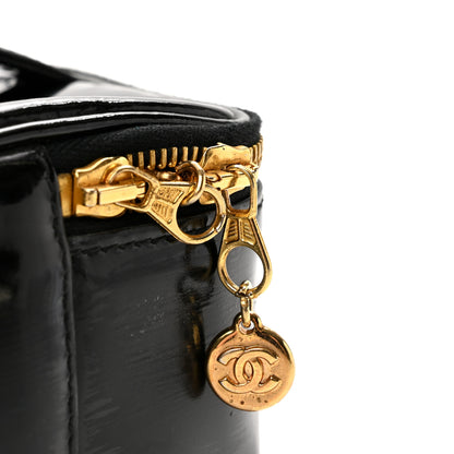 Chanel Patent Vanity Cosmetic Case Black 8 of 10