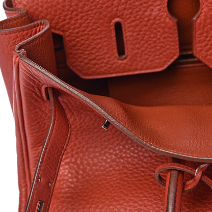 Hermes Taurillon Clemence Birkin 35 Rouge Venetian 15 of 46