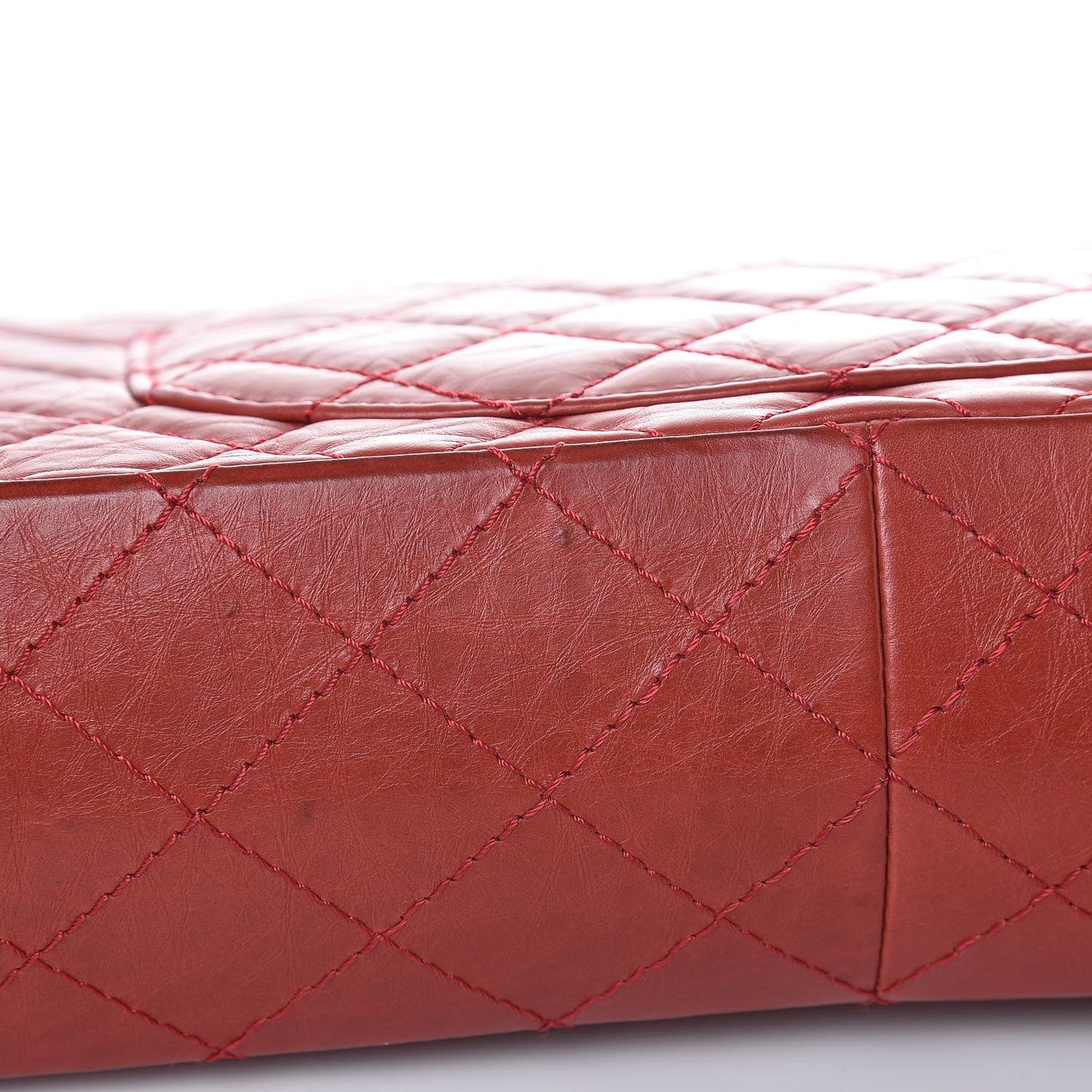 Aged Calfskin Quilted 2.55 Reissue 226 Flap Red