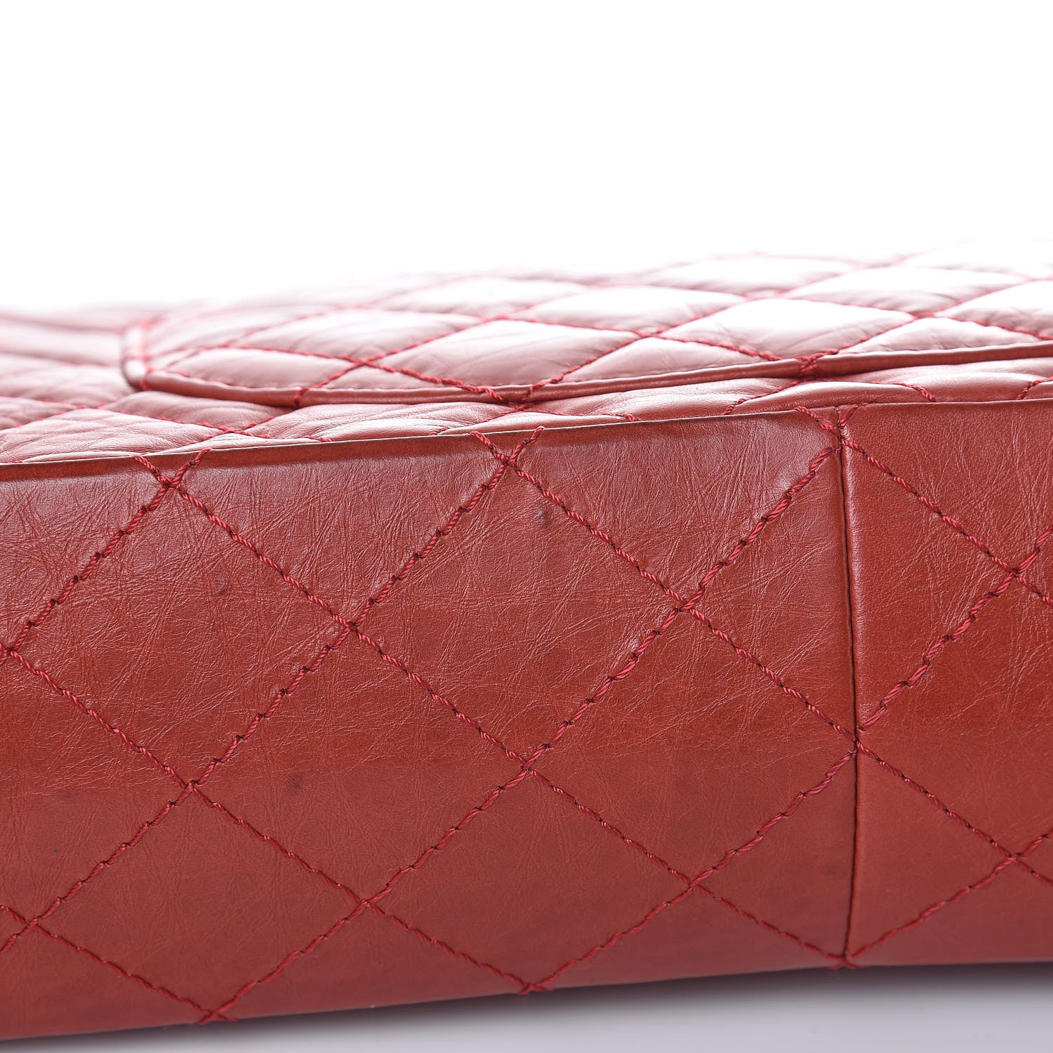 Chanel Aged Calfskin Quilted 2.55 Reissue 226 Flap Red 12 of 14