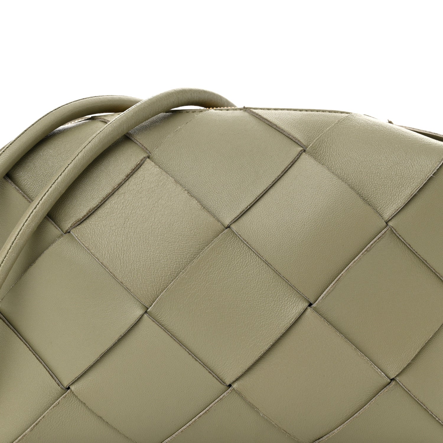 Bottega Veneta Lambskin Maxi Intrecciato Small Cassette Camera Bag Travertine 7 of 14