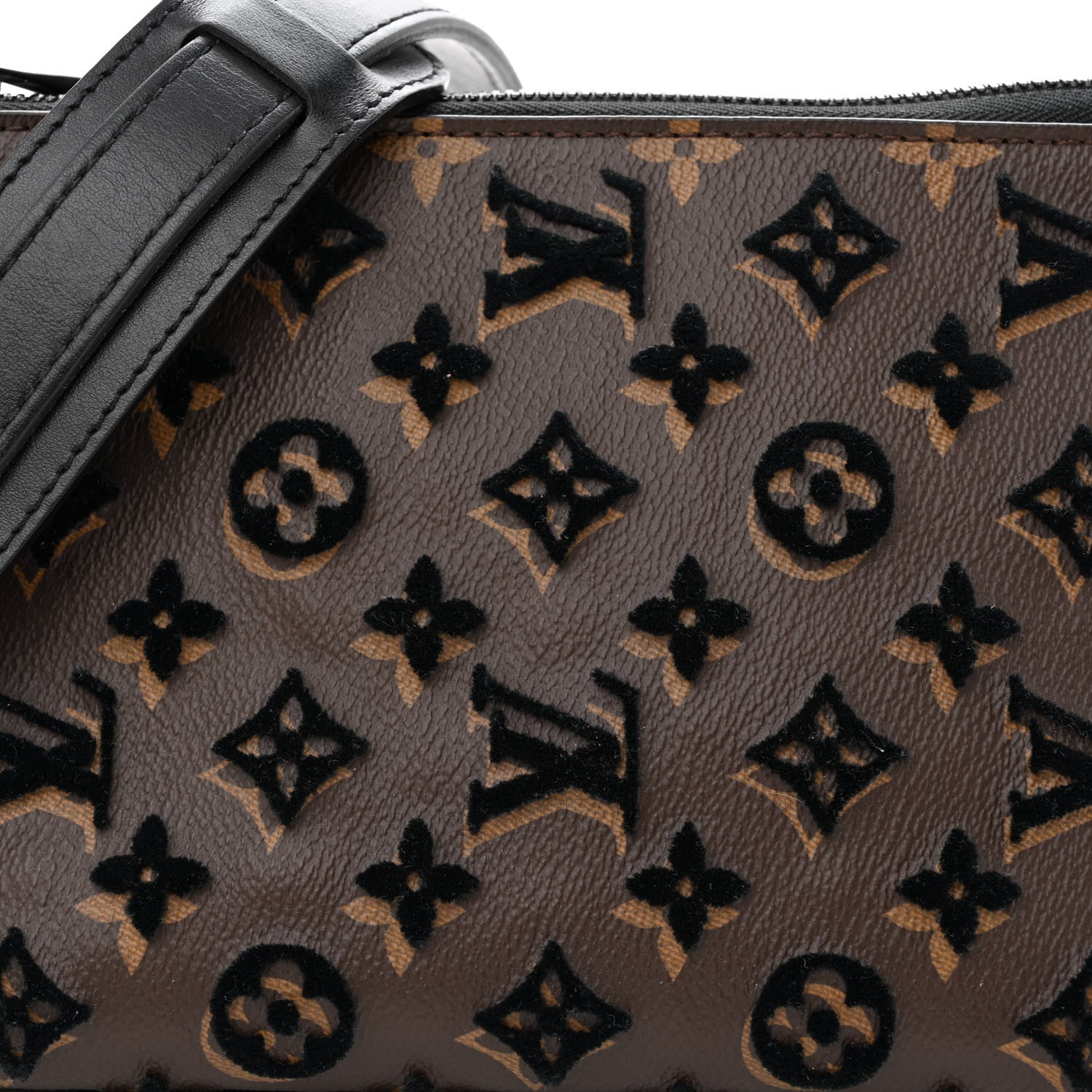 Louis Vuitton Monogram Tuffetage Triangle Messenger Black 8 of 10