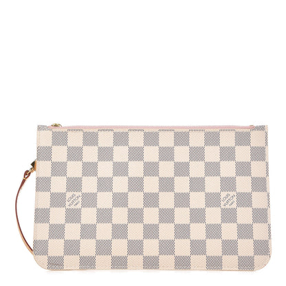 Louis Vuitton Damier Azur Neverfull MM GM Pochette Rose Ballerine 2 of 16