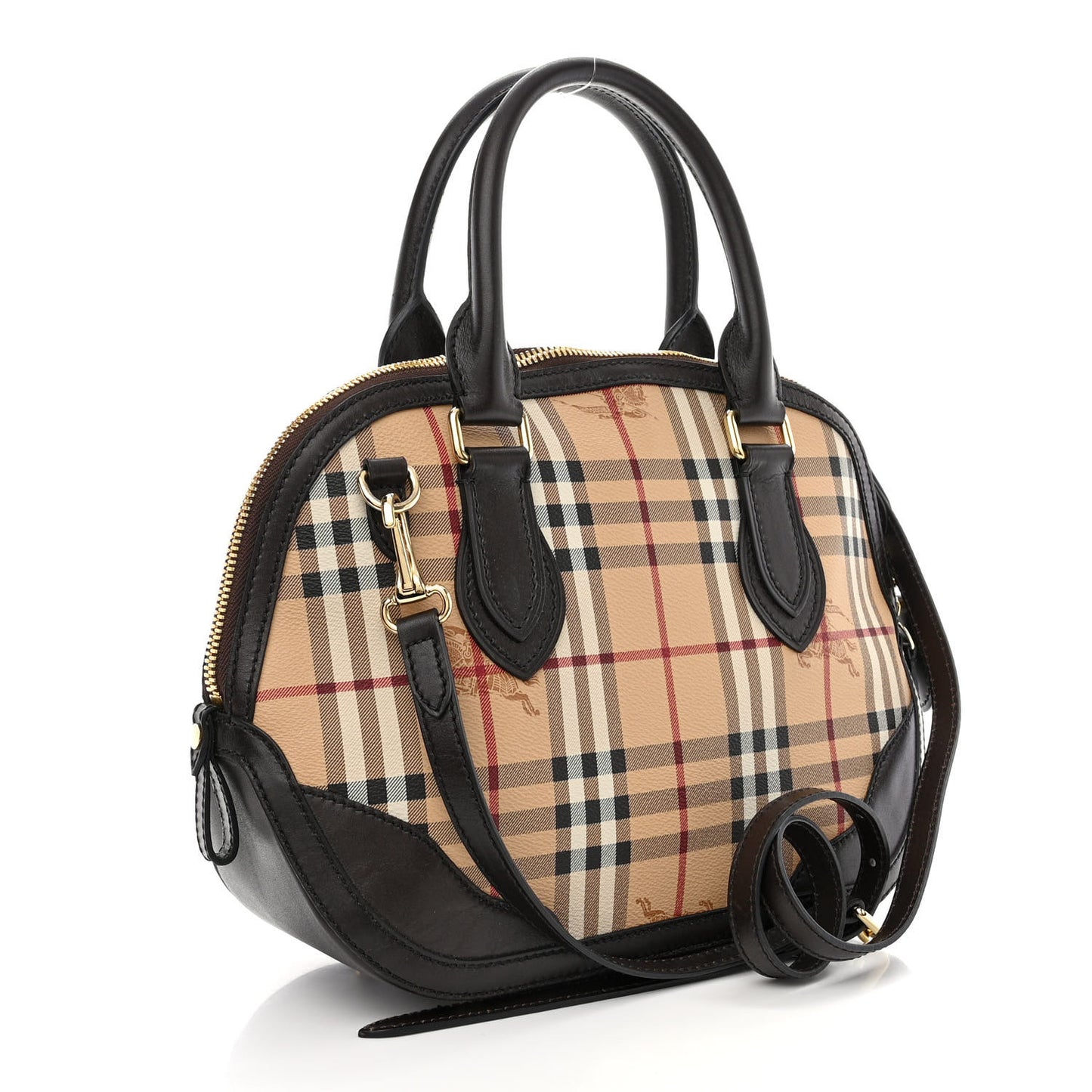 Haymarket Check Small Orchard Bowling Bag Chocolate