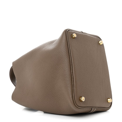 Hermes Taurillon Clemence Picotin Lock 18 PM Etoupe 4 of 11