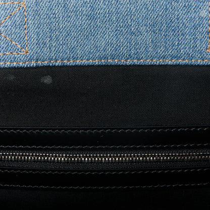 Balenciaga Washed Frayed Denim Logo Small Hardware Tote Blue 6 of 13