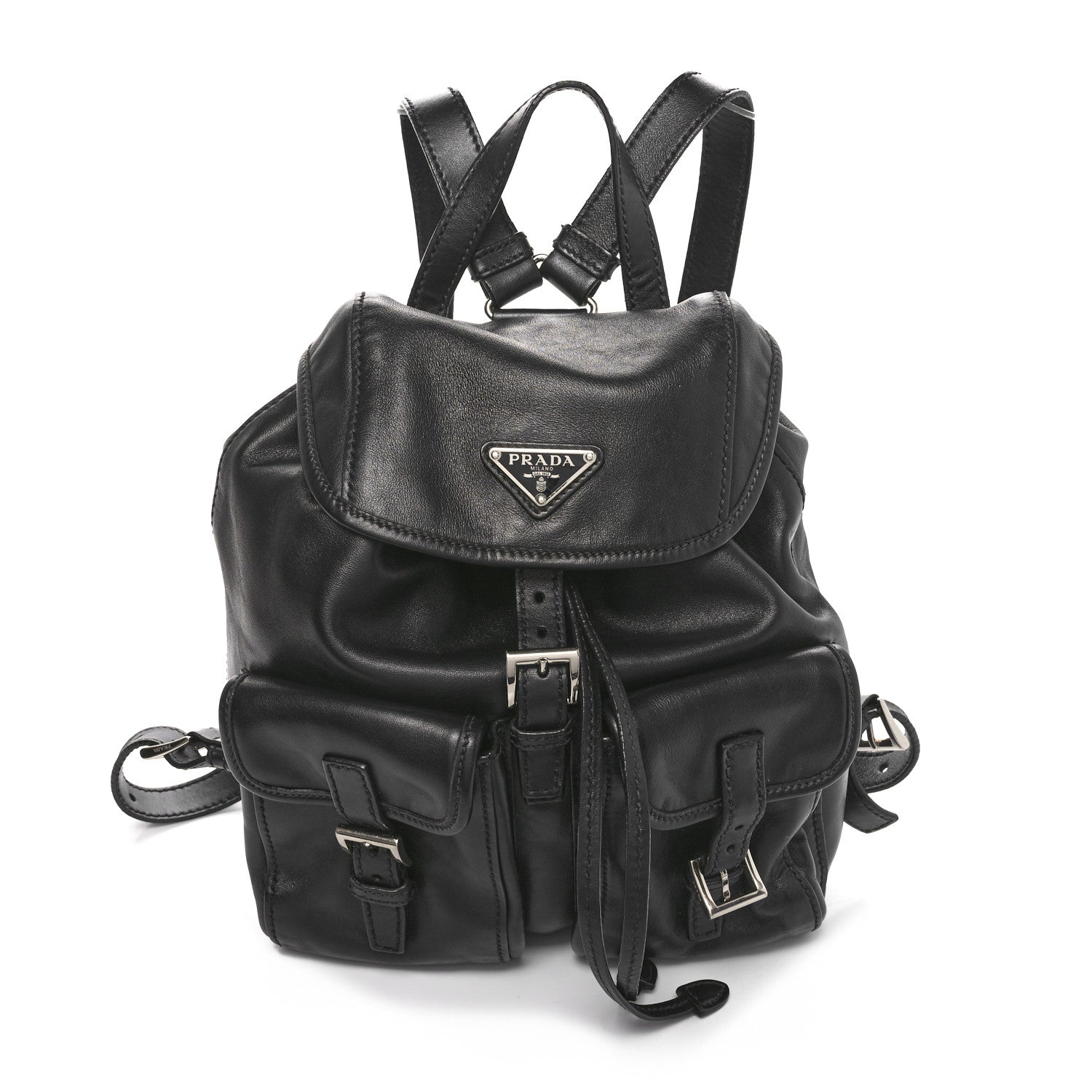Prada Calfskin Backpack Black 1 of 9