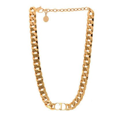 Christian Dior Metal CD Choker Necklace Gold 3 of 5