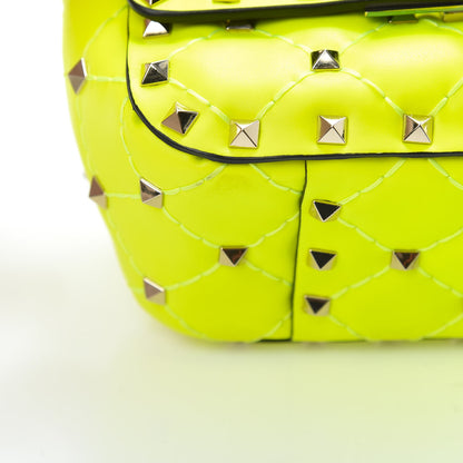 Valentino Garavani Calfskin Micro Rockstud Spike Shoulder Bag Lime 11 of 13