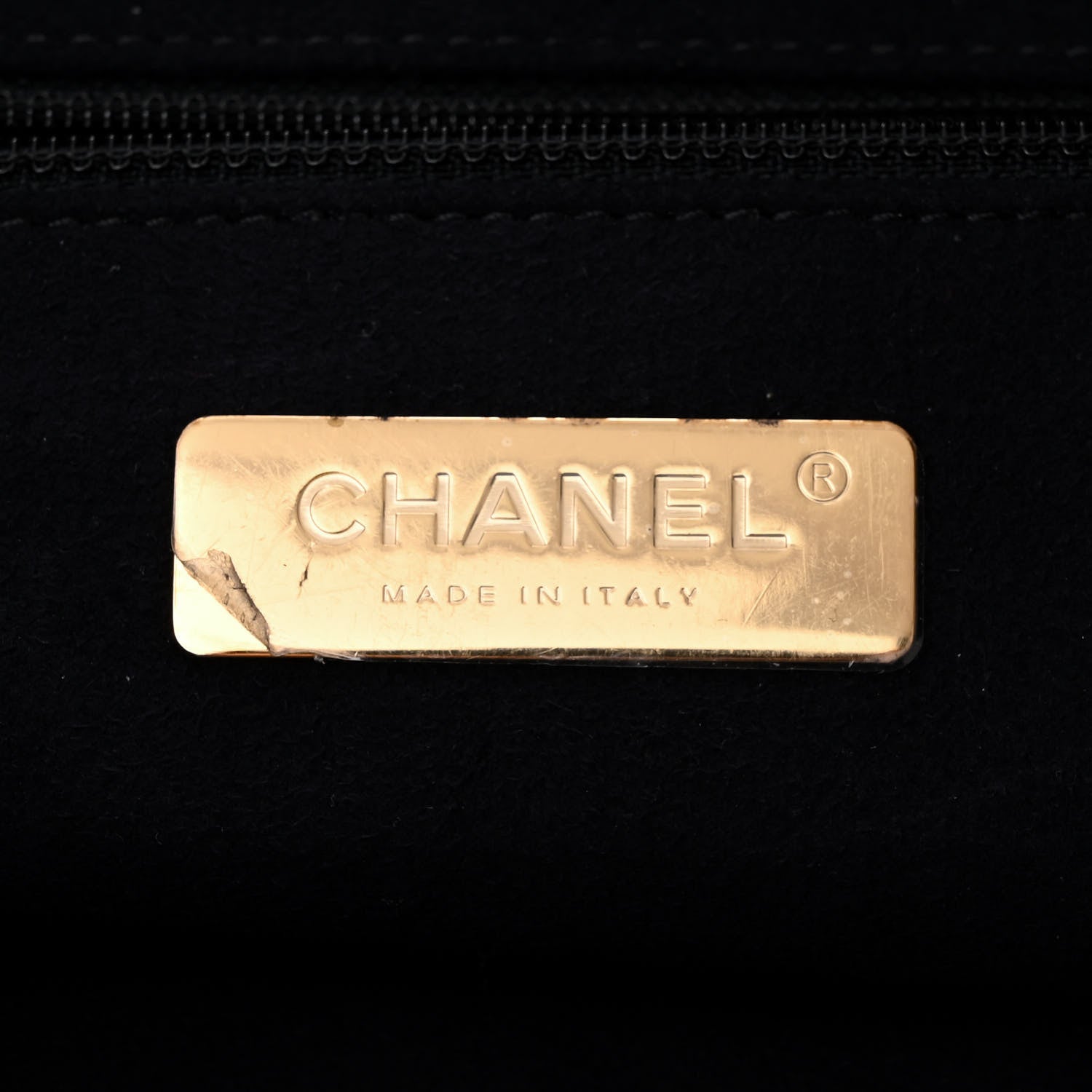 Chanel Calfskin Crocodile Embossed Large Cocodile Shopping Tote Gold 6 of 10
