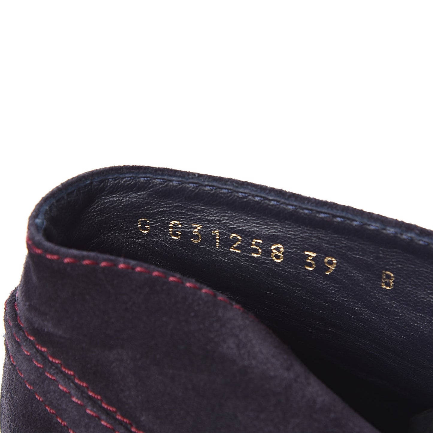 Suede Lace Up Wedge Booties 39 Navy