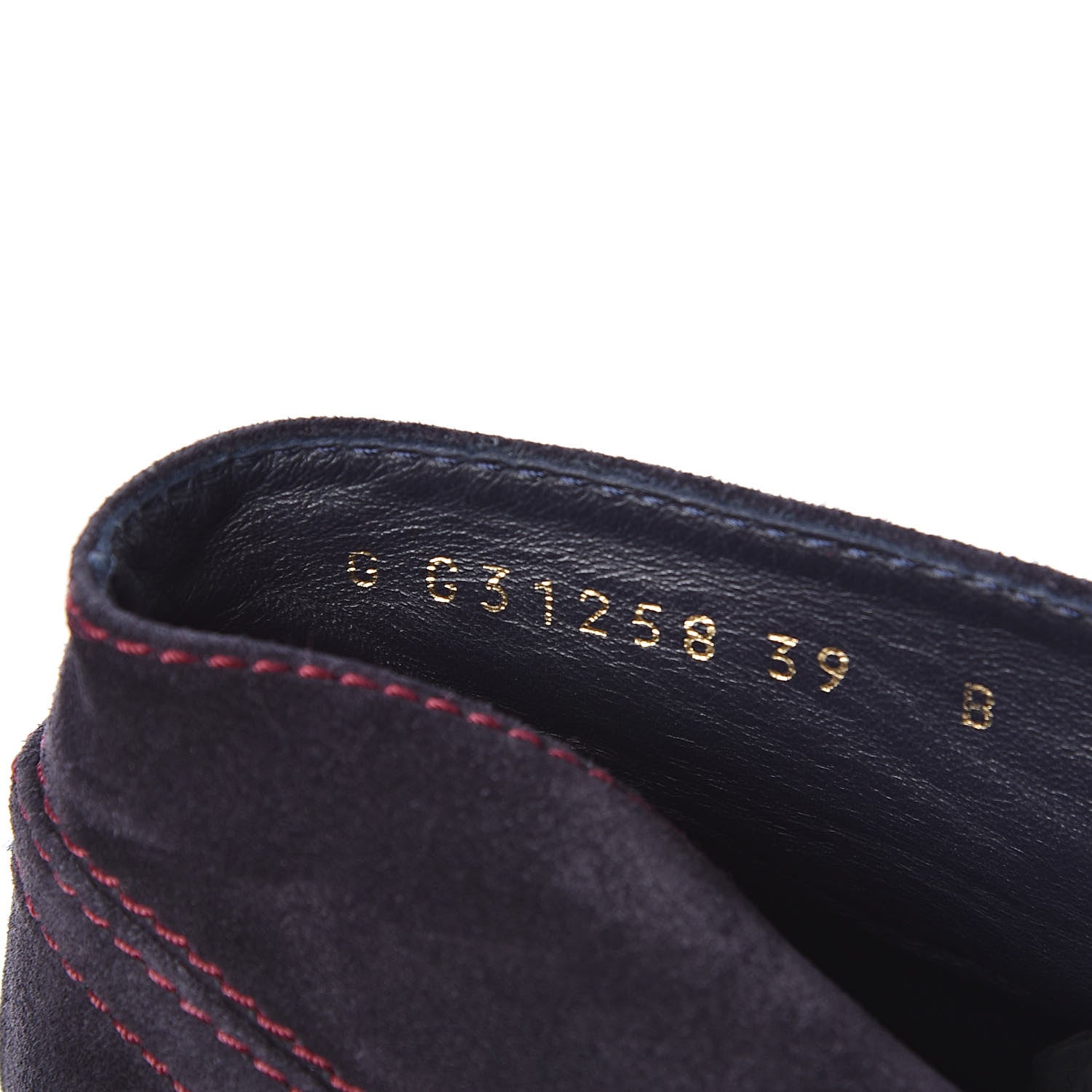 Chanel Suede Lace Up Wedge Booties 39 Navy 7 of 8