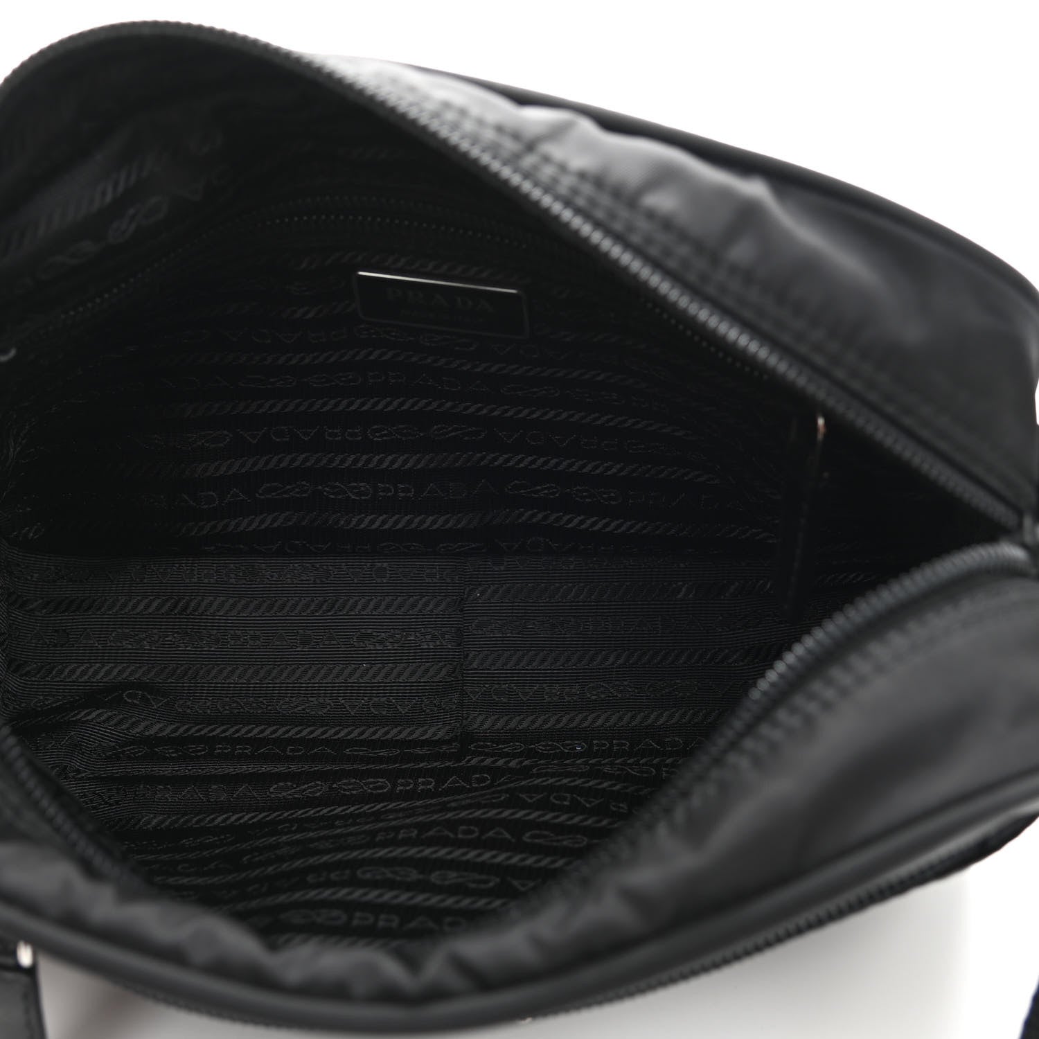Prada Nylon Vela Messenger Bag Black 4 of 10