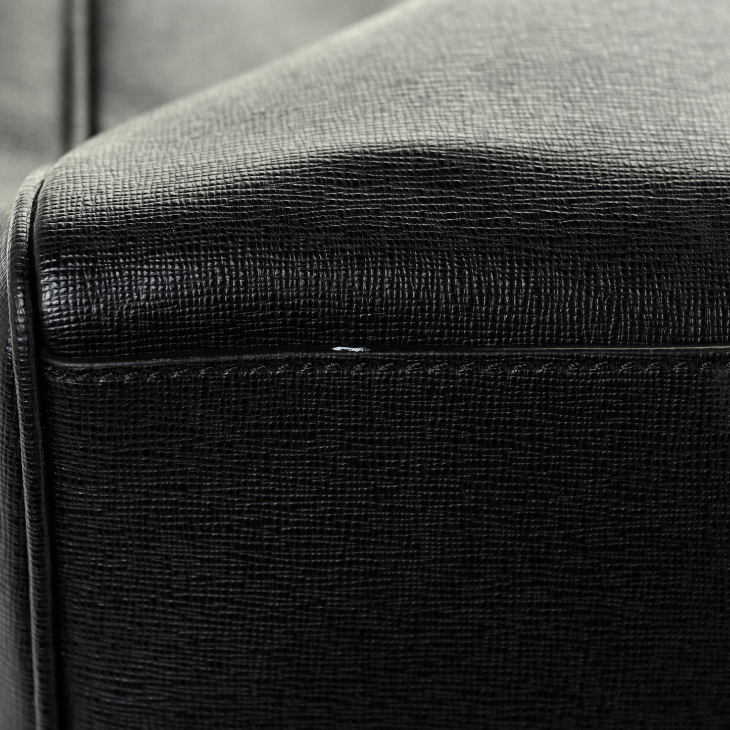 Saffiano Calfskin Palazzo Duffle Bag Black